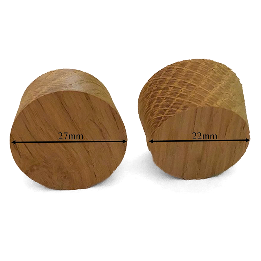 European Oak Tapered Plugs - 27mm